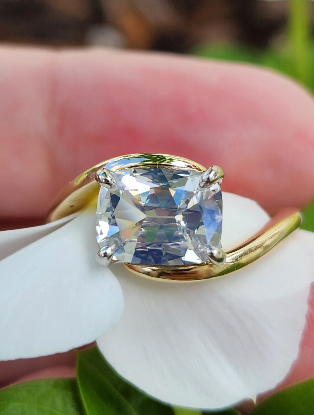 1.54ct Gabriel &Co 14Kt Cushion Brilliant Natural Diamond GIA